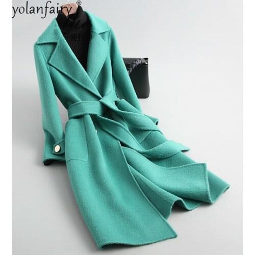 Autumn Winter Coat Female Jacket Long Wool Womens Clothing Korean Ladies Coats Fashion 2020 Abrigo Mujer ER18-1863 Pph1470