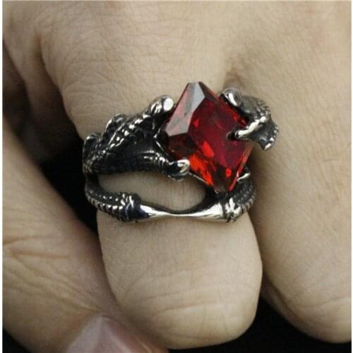 Drop Ship Size 7-13 Cool Dragon Claw Ring 316L Stainless Steel Man Boy Band Party Cool Ring
