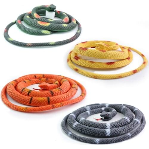 115cm Lifelike Realistic Fake Snake Toy Halloween April Fools Day Trick Prop