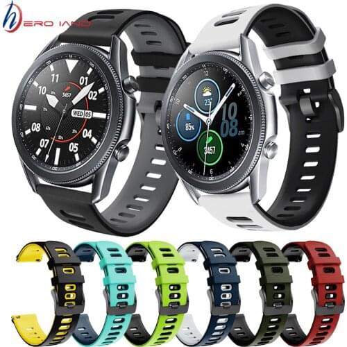 20/22mm strap Huawei wtach GT 2/2e 42/46 mm For Samsung Gear S3/S2/Sport Silicone bracelet band Galaxy watch 3 45mm/41mm/Active2