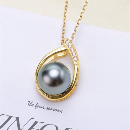 Factory Wholesale Real Solid S925 Sterling Silver Accessories DIY Jewelry Making Pearl Pendant For Women Charm Gift