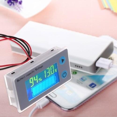 10-100V Universal Battery Capacity Voltmeter Tester LCD Car Lead-acid Indicator D5QE