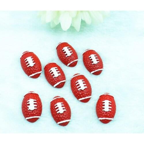 15pcs/lot flat back resin football resin flowers ,DIY resin craft accessories fashion resin cabochons