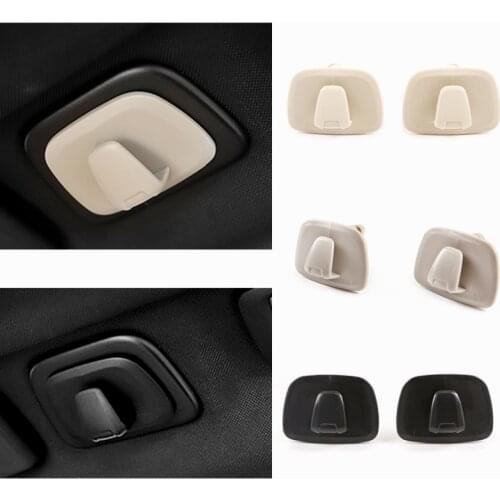 2pcs Car Roof Hooks Clothes Hanger Hook Trim Interior For VOLVO XC60 XC90 XC40 S90 V90 2015-2020 Car Accessories