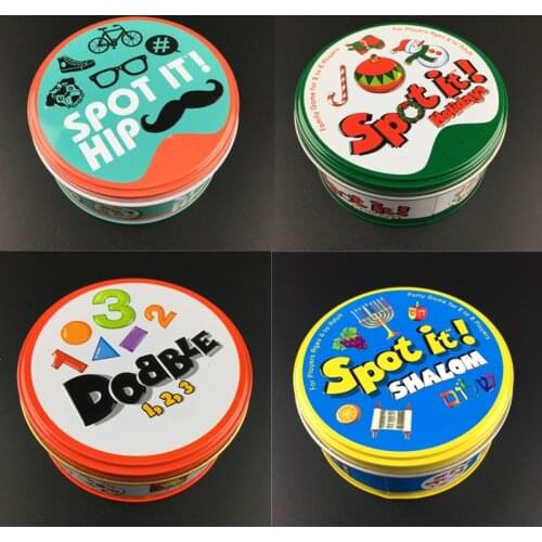 2020 high quality spot card game with metal box enjoy it for family gathering as best gift for kids dobble it board game