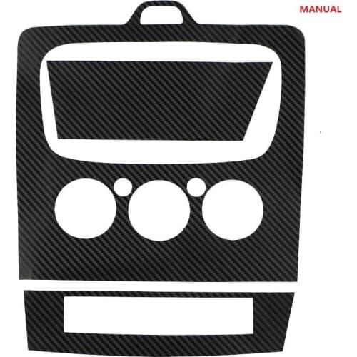 3D Carbon Fiber Car AC Console Protector Sticker For Ford Focus 2 2009 2010 2011 2012 2013 Modification Red/black