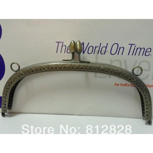 5pcs 20.5cm Antique Bronze Metal Clutch Frame with Clip Clasp and Sewing Holes