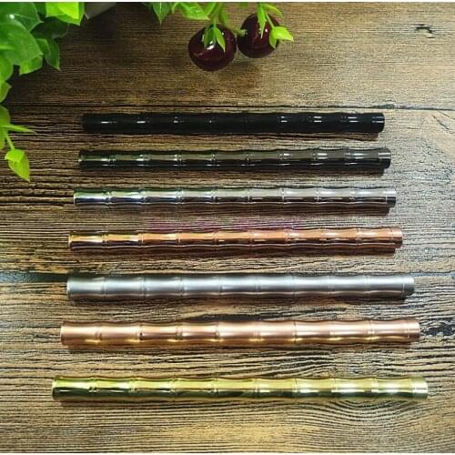 500pcs/lot creative bamboo brass pen metal pen ballpoint pen copper pen gift for school office