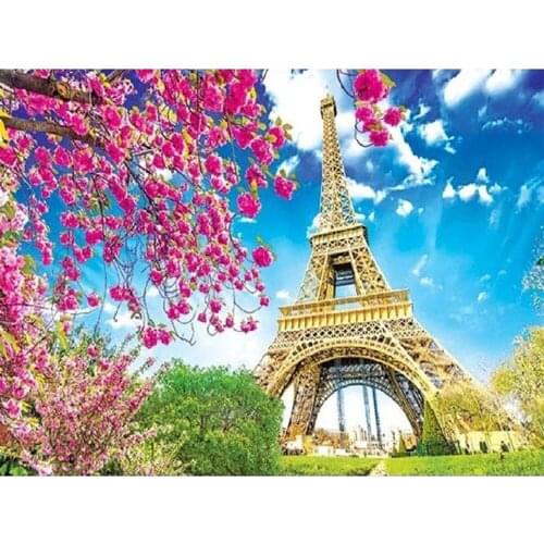 5D DIY Handmade Sewing Supplies Full Square Diamond Embroidery Tower Model Art Kit Diamond Painting Home Decoration