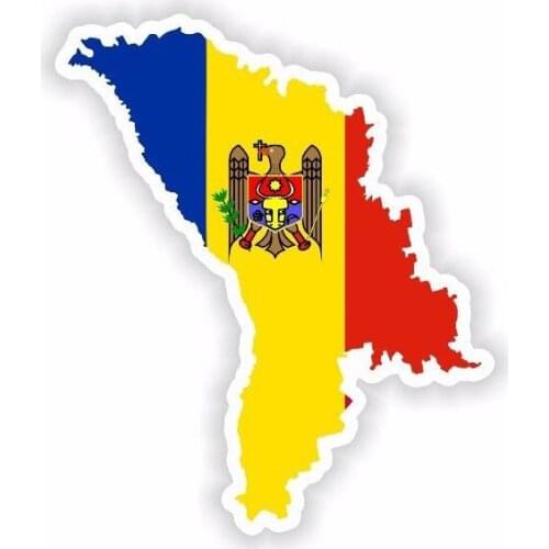 Creative Car Sticker Accessories 13cm*7cm Moldova Helmet Vinyl PVC Motorcycle Waterproof Windshield Car Window Car Styling Decal