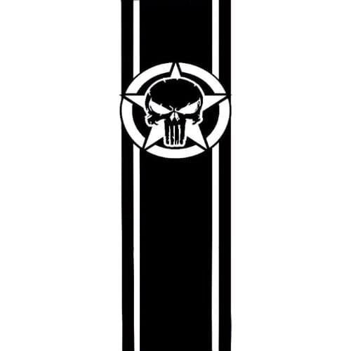 Dawasaru Star Stripes and Skull Car Sticker Personalized Decal Laptop Suitcase Truck Motorcycle Auto Accessories PVC,25cm*7cm