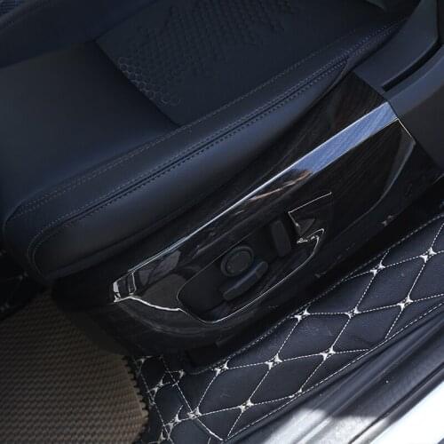 For Land Rover Discovery Sport ABS Black Ash Wood Grain Seat Side Frame Cover Trim Sticker Accessories 2015-2017