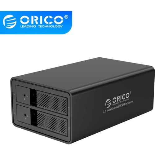 ORICO 95 Series 2 Bay 3.5'' SATA to USB 3.0 HDD Docking Station Supported Capacity 32TB (16TB*2),Transfer Rate 5Gbps,9528U3