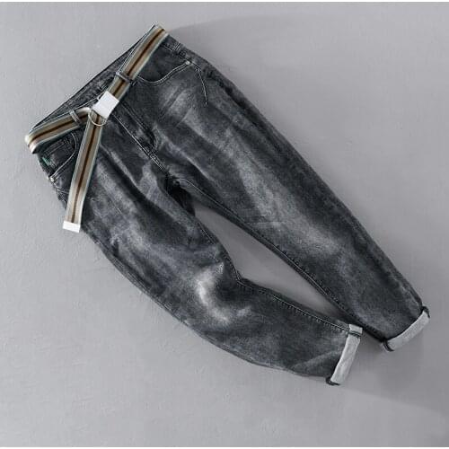 2021 Spring new arrival ankle-length stretch cotton men jeans pants casual fashion trousers men comfortable trendy mens clothes