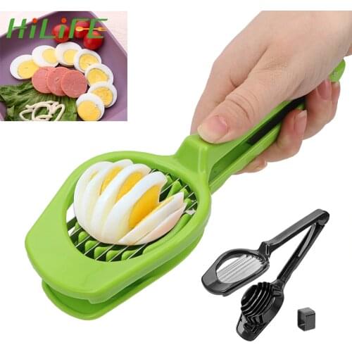 HILIFE Egg Slicer Handheld Mushroom Kiwi Divider Tomato Cutter Egg Split Device Multifunction Slicing Mould Stainless Steel
