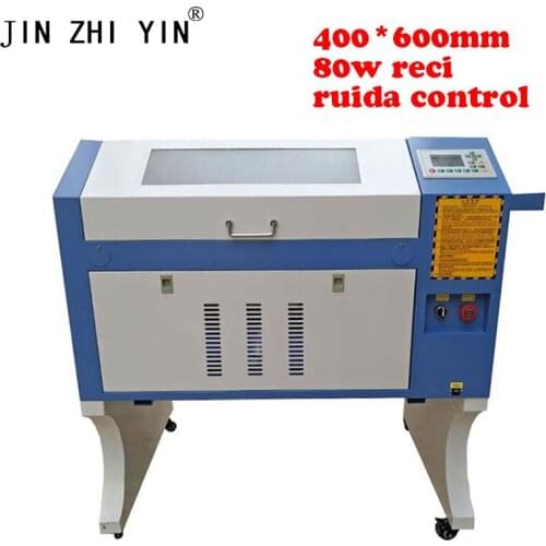 JINZHIYIN 80w reci CO2 laser engraving machine 4060 Plywood/Acrylic/Wood laser engraving machine 80w ruida laser cutting