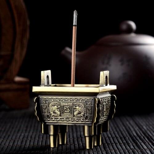 Incense pot for Buddha antique Mini household incense burner small for Tibetan incense line incense stick