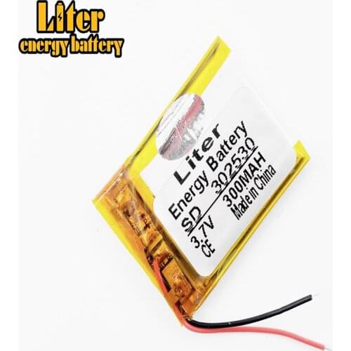 Li-po 3.7V,300mAH,302530 polymer lithium ion / Li-ion battery for mp3,MP4,speaker,voice recorder pen,smart watch