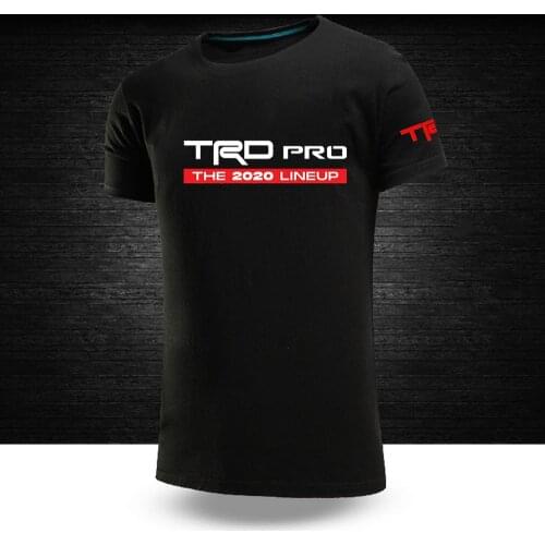 Unisex TOYOTA TRD PRO Summer Fashion Male Tops Casual Short Sleeves Solid Color Cotton Round neck Hip Hop T shirts Sport Tops