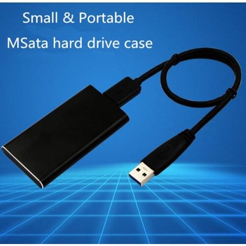 MSATA to USB 3.0 External SSD Enclosure Converter Case with Cable