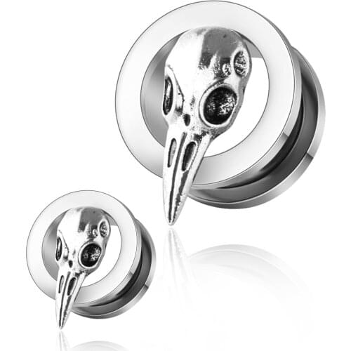 Stainless Steel 3D Bird Ear Gauge Set Ear Tunnel Plug ar Gauge Plug Set Piercing Oreja Dilatacione Lot