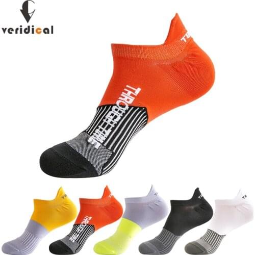 5 Pairs Sport Ankle Socks Men Nylon Outdoor Basketball Bike Running Bright Color Breathable Non-Slip No Show Travel Socks