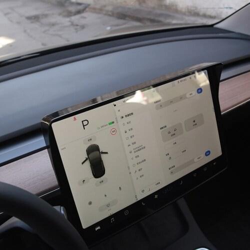 New For Tesla Model 3 Y 2021 Car Screen Visor Frame Navigation Protecter Screen Sunshade Modification Cover For Tesla Model Y 3