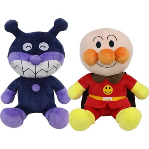 New Cute Anime Anpanman Baikinman Plush Kids Stuffed Toys For Children Gifts 30CM
