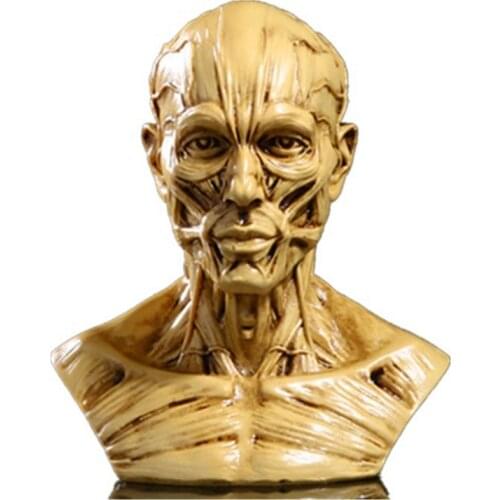 BUF Resin Craft Art Decoration Body Figure Statues Creative Bar Decoration Skull Statue Sculpture Art Sketch Model