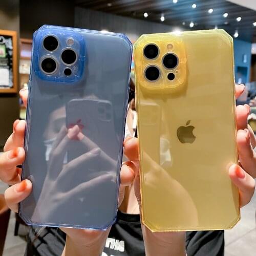 Shockproof Silicone Case For iPhone 11 12 Pro Max XR Case Transparent Soft Clear Cover For iPhone 7 6 8 Plus X XS Max Coque