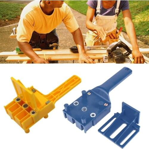 Handheld Woodworking Doweling Jig Drill Guide Wood Dowel Drilling Hole Saw fit 6 8 10mm Bits DIY Puncher Carpentry Tool