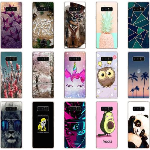 Silicone phone case for samsung galaxy note 8 soft tpu back cover cases