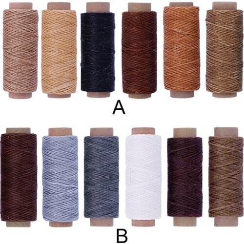 Sewing Waxed Thread Leather DIY Line Leather Waxed Thread Cord 150D Multicolor For DIY Handicraft Sewing Tools