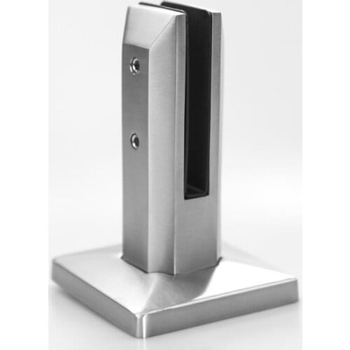 High Quality SS2205 Swimming Pool Fence Light Square Base Mount Glass Spigot