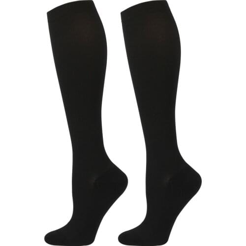 YZ-S-MKS-0006 Leisure pressure socks solid color thin vein stretch socks shank protection long compression socks