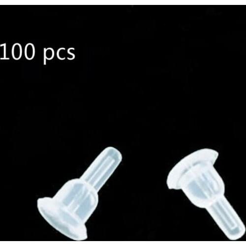 100Pcs Safe Sleep Loose-proof Ear Post Nuts Silicone Earrings Pins Anti Bending Protective Stoppers Earings Back Dropship