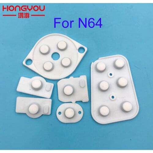 20Sets Replacement Silicon Rubber Pad A B X Y D Pad Buttons for Nintendo N64 Controller Joy Pad Conductive Button