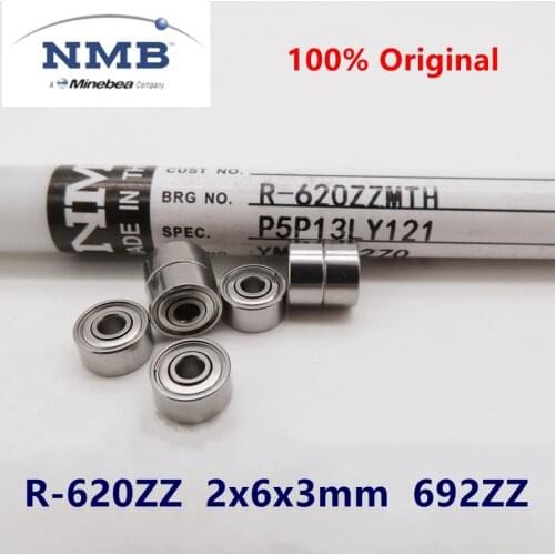 50pcs original NMB high speed bearing R-620ZZ 692ZZ MR62ZZ miniature ball bearings 2x6x3 2x6x2.5 mm model motor bearing ABEC-5