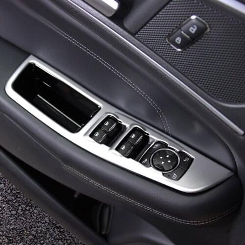 ABS Chrome For Ford Edge 2015 2016 2017 Car styling Door Window glass Lift Control Switch Panel Cover Trim
