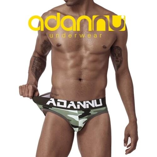 ADANNU sexy mens panties camouflage cotton rear empty sexy T-shirt men leaky hip breathable comfortable AD142