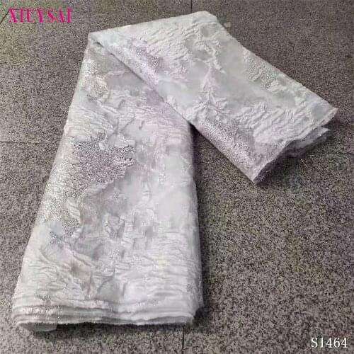 African Lace Fabric White High Quality Lace Embroidered Brocade Lace French Lace Fabric For Nigerian Party Dress SL1464