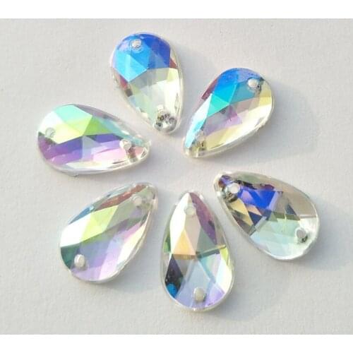MEYA AB Acrylic Tear Drop Rhinestones Sew On Crystal Rhinestones for Dress Making,Jewelry Deco,Bags,Garment,Shoes