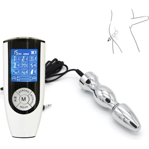 Electro Shock Anal Beads Prostate Massage Sex Toys,Electro Shock Anus Butt Plug Adult Games Medical Themed Toys