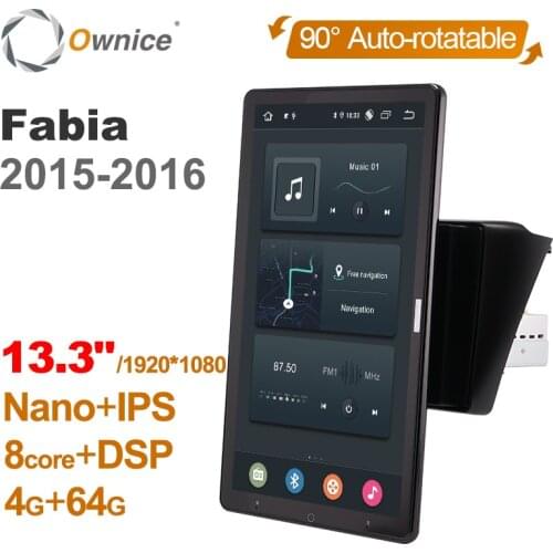 Android 10.0 Ownice Car Radio 2din for Skoda Fabia 2015-2016 Car Auto Audio Video System Unit HDMI 13.3 Inch 1920*1080