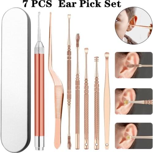 Stainless Steel Safety Unisex Office Home Lightweight Healthy Luminous Ear Pick Spoon Ear Care Ear Cleaner Tools