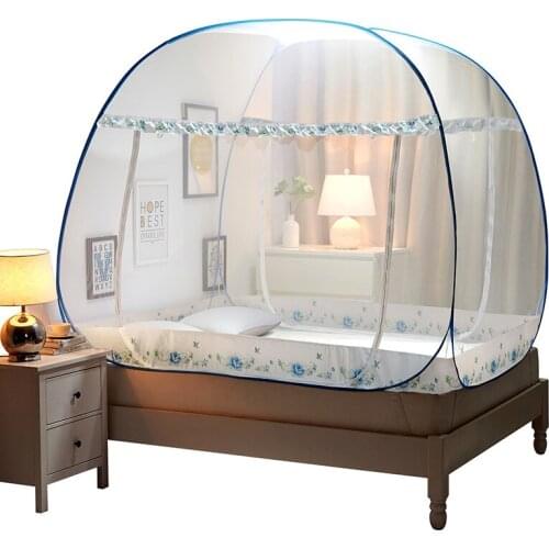 Bi-parting Bed Curtain Mosquito Net Yurt Bed Curtain Net Mongolian Sleeping Outdoor Travel Used Insect Mesh Sleeping 3 Sizes Q