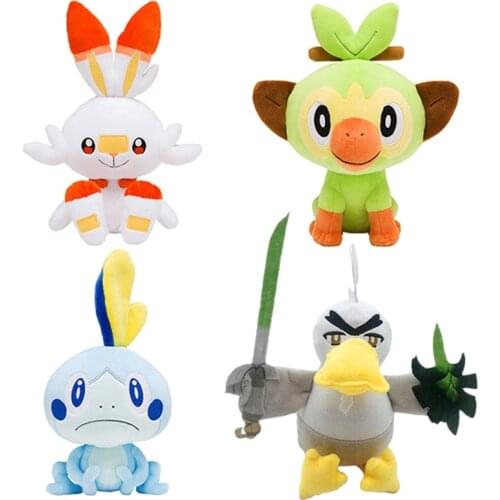 Scorbunny Sobble Grookey Sirfetch'd plush toys cute animal rabbit lizard monkey Stuffed doll gifts for Children kids