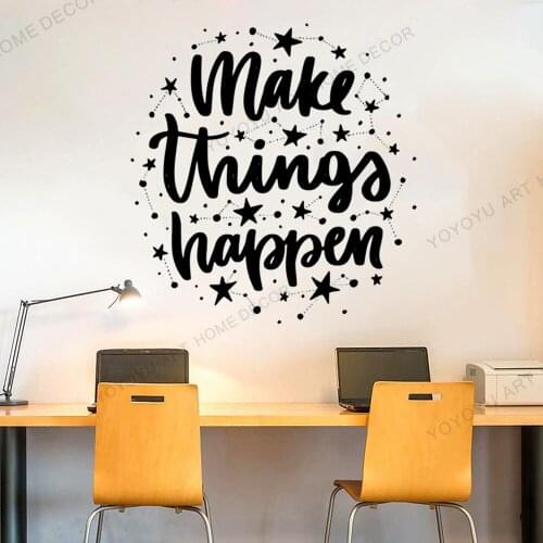 Office Inspiration Quotes Wall Decal,Teamwork Business Worker Inspire Office Decor, Motivation Stickers Wallpaper Mural JC201