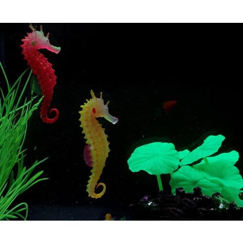 1Pcs Artificial Aquarium Sea Horse Hippocampus Ornament Fish Tank Jellyfish Decor