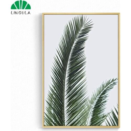 Wall Art Canvas Painting Green Secculent Plant Leaf Lutus Flower Poster Print Home Decoracion Wall Picture For Living Room